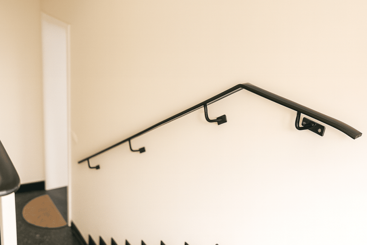 Handlauf innen Treppenhaus schwarz